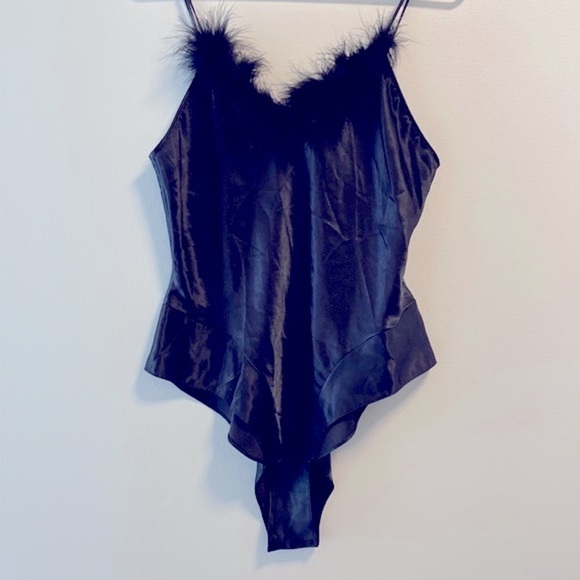 Vintage Victoria’s Secret black satin bodysuit - Picture 1 of 6